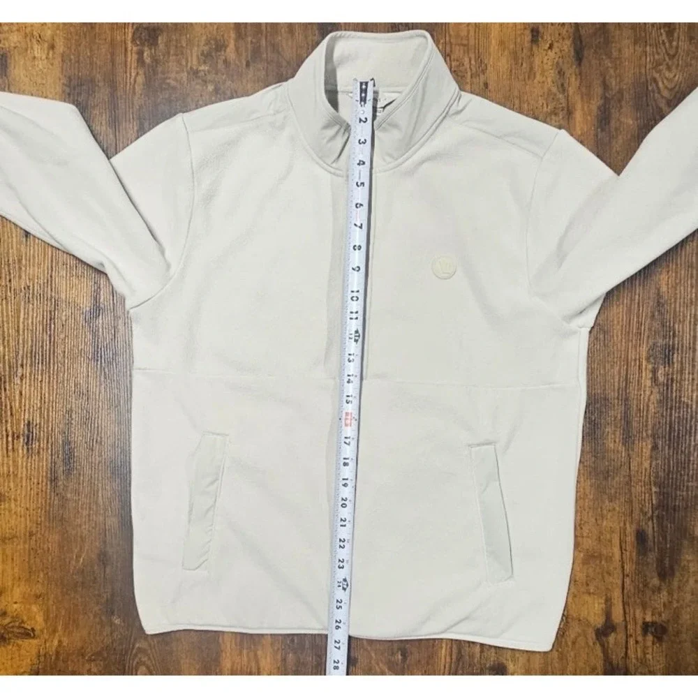 Vuori Aspen Half Snap Fleece Pullover White Size Medium